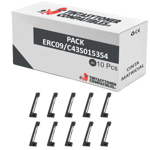 Compatível Pack 10X Fitas Matriciais Epson ERC09