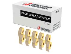 Compatível PACK 10X DYMO LABELWRITER 11352 Etiquetas para Pastas de Papel Térmico