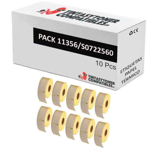 Compatíveis PACK 10X DYMO LABELWRITER 11356 Etiquetas de Papel Térmico Multiuso
