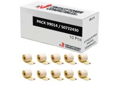 Compatíveis Pack 10X DYMO LABELWRITER 99014 Etiquetas de Remessa de Papel Térmico