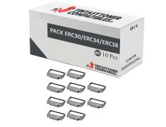 Compatível PACK 10X Epson ERC30 ERC34 ERC38 Preto