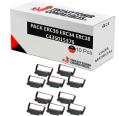 Compatível Pacote 10x Epson ERC30 ERC34 ERC38 Preto/Vermelha