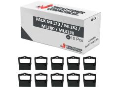 Compatível Pack 10x OKI ML120 / ML182 / ML280 / ML3320 Preto Fitas Matriciais