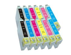Pacote compatível 12 x EPSON T0801/2/3/4/5/6