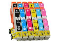 Pacote compatível 12 x EPSON T2431/2/3/4/5/6