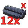 Pacote compatível 12 x HP C7115X Preto
