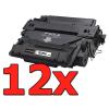 Pacote compatível 12 x HP CE255A Premium
