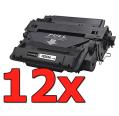 Pacote compatível 12 x HP CE255A Premium
