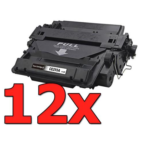 Pacote compatível 12 x HP CE255A Premium