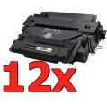 Pacote compatível 12 x HP CE255X Premium