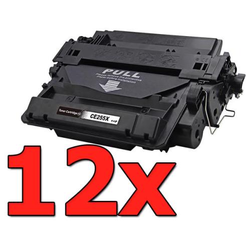Pacote compatível 12 x HP CE255X Premium