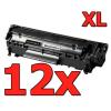 Pacote compatível 12 x HP Q2612X