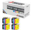 Pacote compatível 16 x BROTHER LC-123 Premium