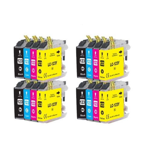 Pacote compatível 16 x BROTHER LC-123 Premium
