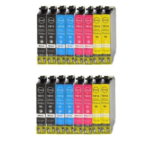 Pacote compatível 16 x EPSON T1811 / 2/3/4 18XL