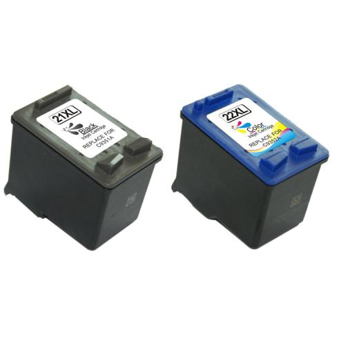 Pacote compatível 2 X HP 21/22 XL
