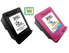 Pacote compatível 2 x HP 301 XL remanufaturado