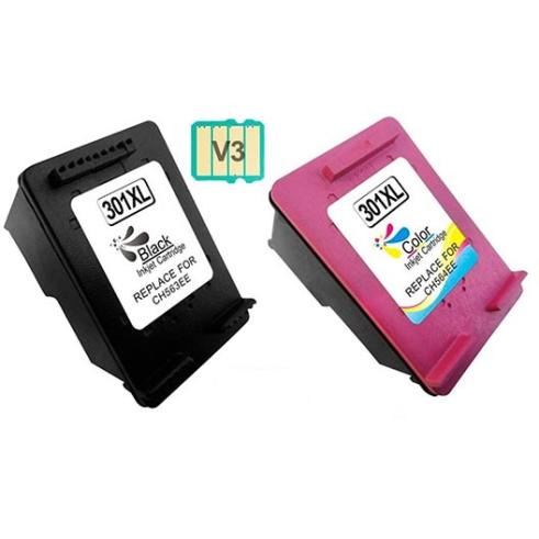 Pacote compatível 2 x HP 301 XL remanufaturado