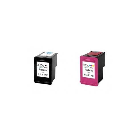 Pacote compatível 2 x HP 302 XL