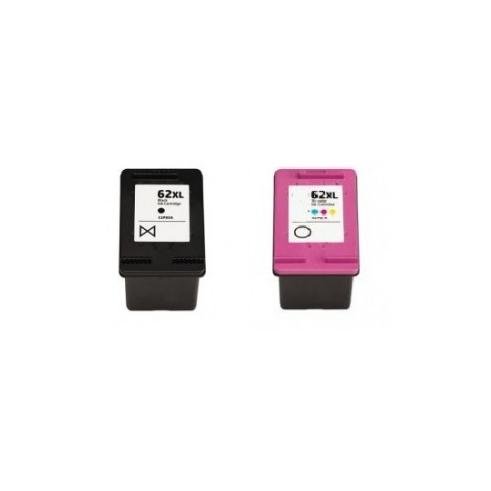 Pacote compatível 2 x HP 62 XL