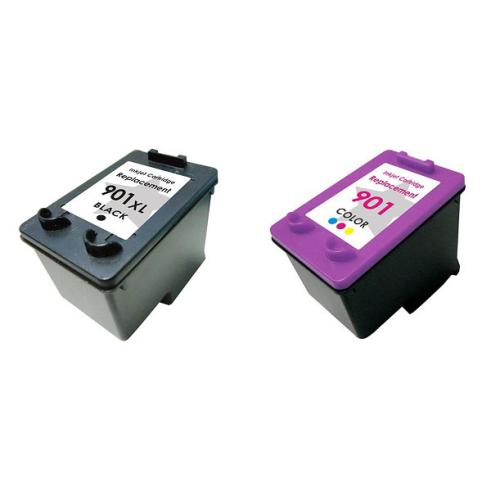 Pacote compatível 2 x HP 901 XL remanufaturado