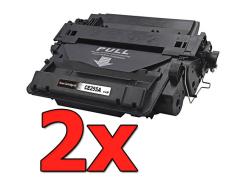 Pacote compatível 2 x HP CE255A Premium