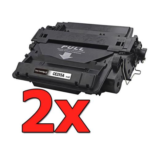 Pacote compatível 2 x HP CE255A Premium