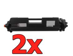 Pacote compatível 2 x HP CF217A Premium Chip
