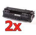 Pacote compatível 2 x HP Q5949A Preto