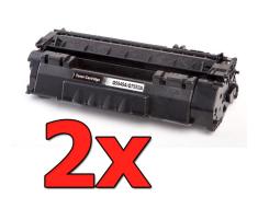 Pacote compatível 2 x HP Q5949A Preto