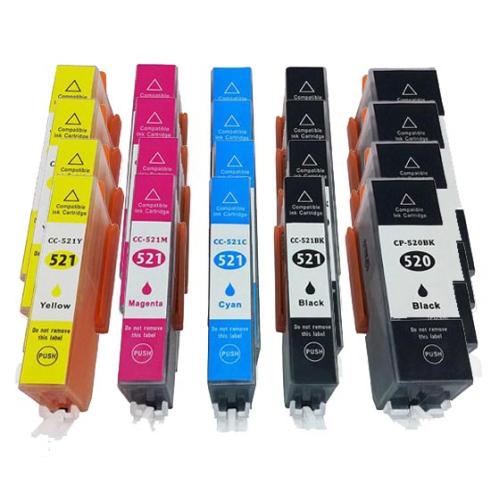 Pacote compatível 20 x Canon PGI 520 CLI 521