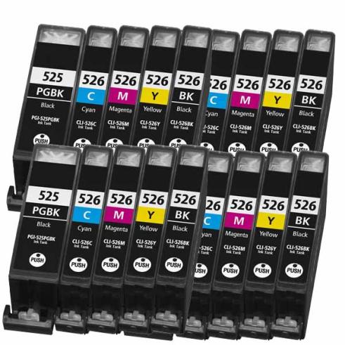 Pacote Compatível 20 x Canon PGI 525 CLI 526