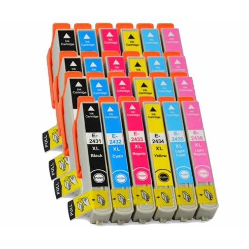 Pacote compatível 24 x EPSON T2431 / 2/3/4/5/6