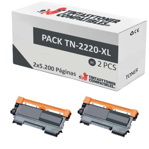 Compatível Pack 2x Brother TN-2220XL