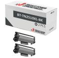 Compatível Pack 2x Brother TN2510XL Preto