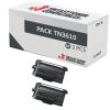 Compatível Pacote 2x Brother TN3610 Preto