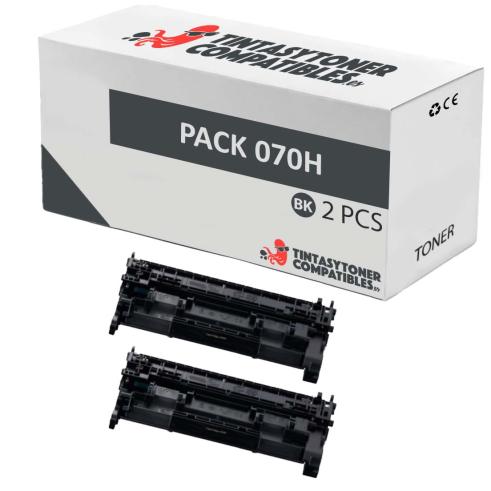 Compatível PACK 2X Canon 070H Preto