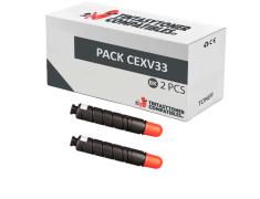 Compatível Pack 2x Canon C-EXV33 Preto