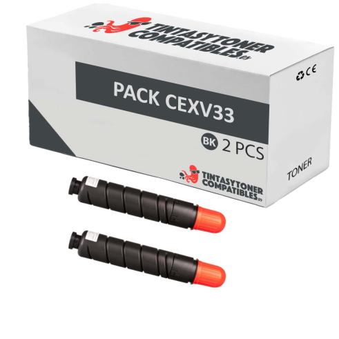 Compatível Pack 2x Canon C-EXV33 Preto