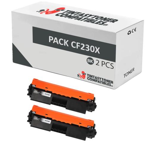 Compatível Pacote 2x HP CF230X Premium Chip