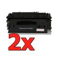 Compatível com  Pacote 2 x HP Q7553X Preto