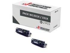Compatível Pack 2x Hp W1331X Preto