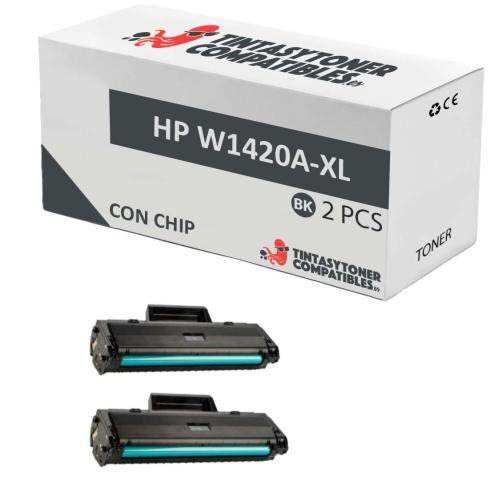 Compatível Pack 2x HP W1420A-XL Preto (Com Chip)
