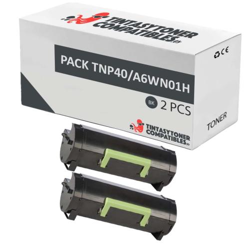 Compatível Pack 2x Konica Minolta TNP40 Preto