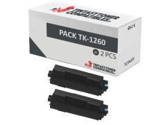 Compatível Pack 2x Kyocera TK1260 Preto