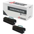 Compatível Pacote 2x Lexmark E230 / E240 / E330 Preto