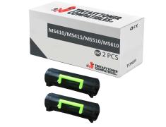 Compatível Pacote 2x Lexmark MS410/MS415/MS510/MS610