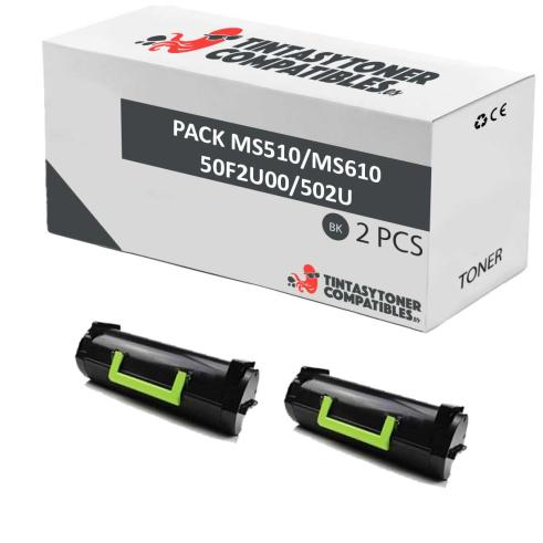 Compatível PACK 2X LEXMARK MS510 / MS610