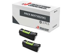 Compatível PACK 2X LEXMARK MX710 / MX711 / MX810 / MX811 / MX812 (25k) 62D2H00/622H