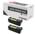 Compatível Pacote 2x Lexmark MS810 / MS811 / MS812 (25k) 52D2H00 / 522H
